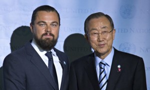 Leo DiCaprio and Ban Ki-Moon