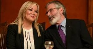 Michelle O'Neil and Gerry Adams