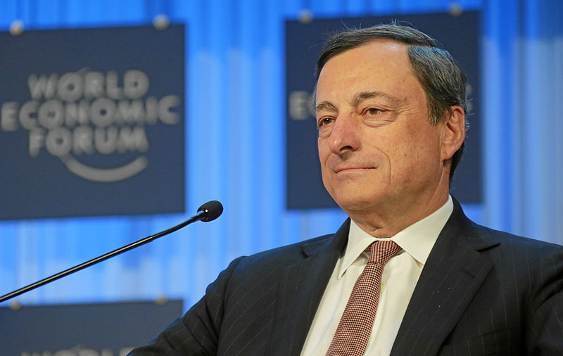 Mario Draghi, President, European Central Bank, Frankfurt is captured during the special address session at the Annual Meeting 2013 of the World Economic Forum in Davos, Switzerland, January 25, 2013. . . Copyright by World Economic Forum