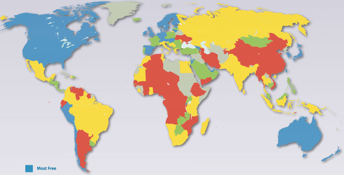 Economic Freedom World Map