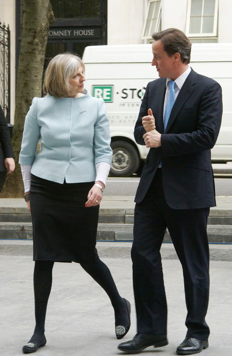 May with then Prime Minister David Cameron, May 2010. Source: Wikipedia / UK Home Office