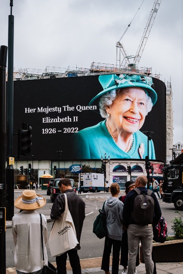 Billboard of Queen Elizabeth II